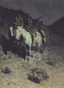 Frederic Remington Indian Scouts at Evening (mk43) USA oil painting artist